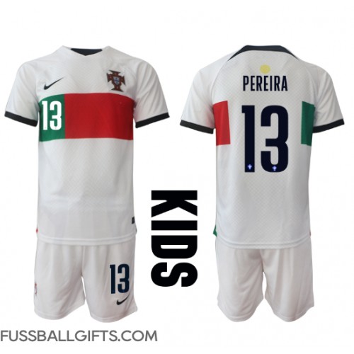 Portugal Danilo Pereira #13 Fußballbekleidung Auswärtstrikot Kinder WM 2022 Kurzarm (+ kurze hosen)